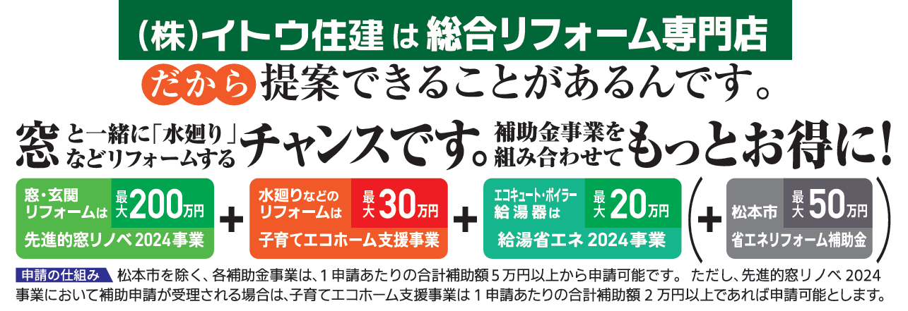 窓リノベ補助金イトウ住建