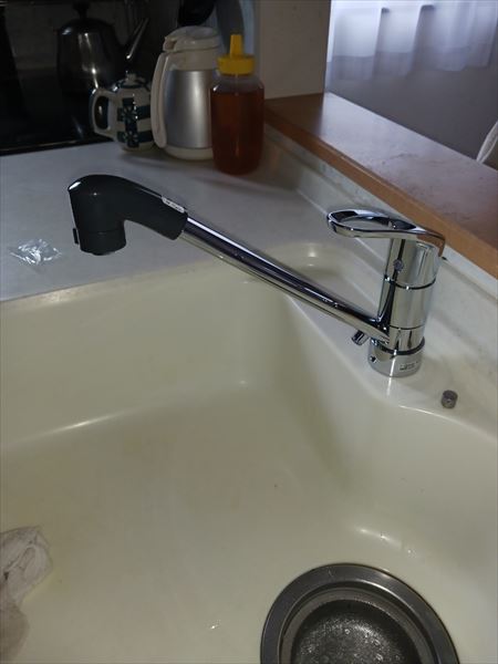 キッチン水栓　完工　KVK　KM5211ZJTF　シャワー切り替え　向き可動式